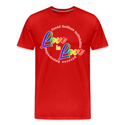 GU 'Love is Love' 🌈❤️ Pride Month Men’s Organic T-Shirt - red