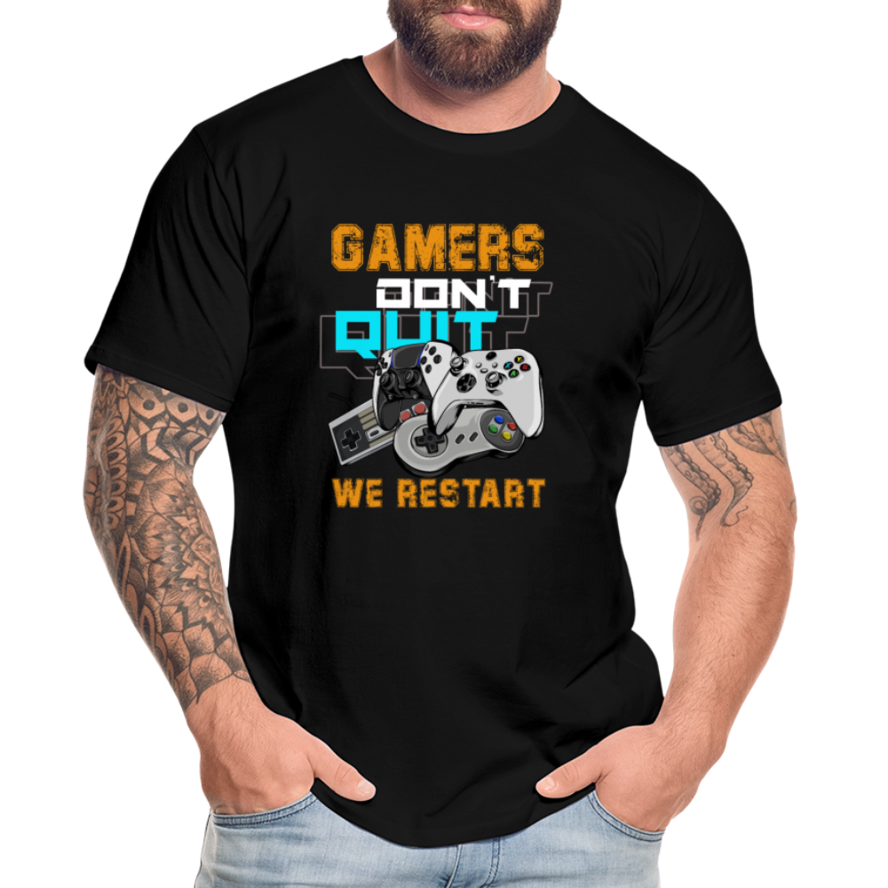 GU 'Gamers Don't Quit' Men’s Premium Organic T-Shirt - black