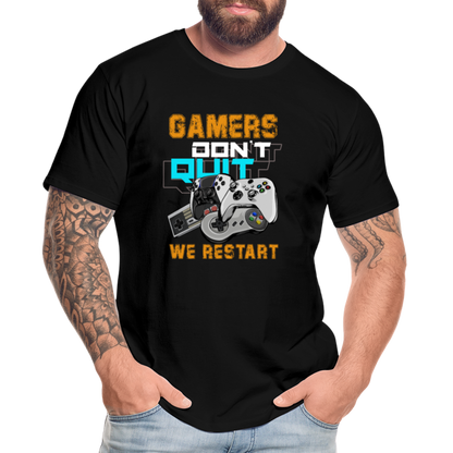 GU 'Gamers Don't Quit' Men’s Premium Organic T-Shirt - black