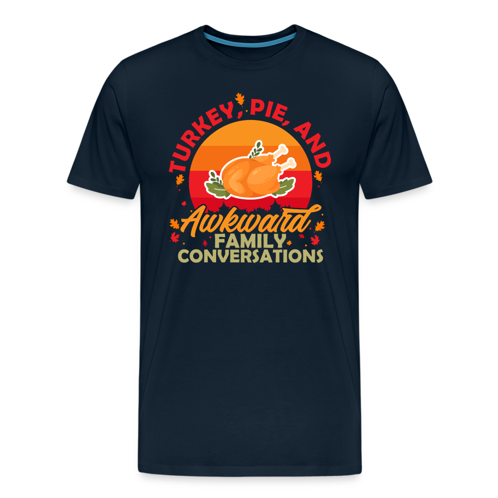 Adult GU 'Turkey and Pie' Premium T-Shirt - deep navy