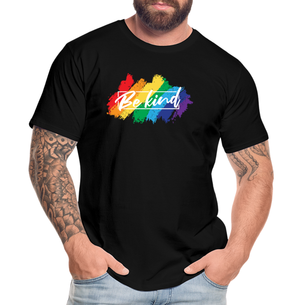 GU 'Be Kind' 🌈❤️ Pride Month Men’s Organic T-Shirt - black