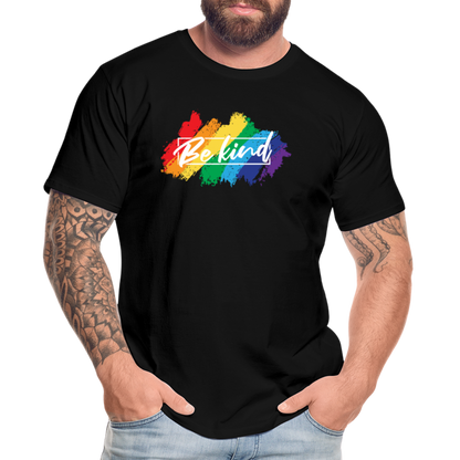 GU 'Be Kind' 🌈❤️ Pride Month Men’s Organic T-Shirt - black