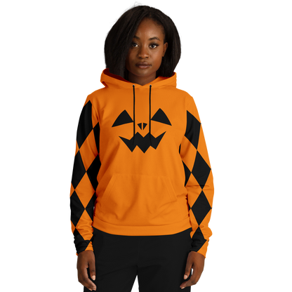 Adult Jack O Lantern Hoodie - Orange