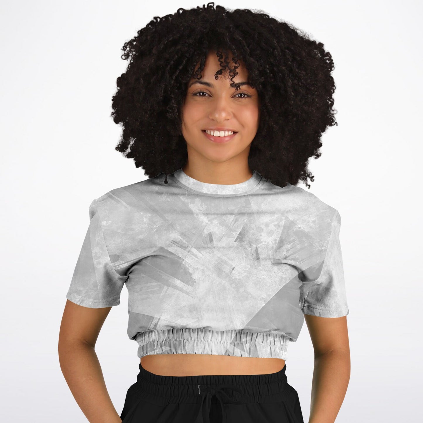 Women's Cropped Short Sleeve Sweatshirt