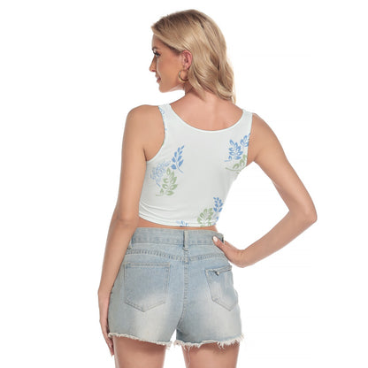 Women's All Over Print Cropped Tank Top