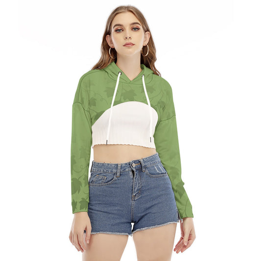 Women's Lady Nostia 'Spring Ivy' Cropped Smock Hoodie