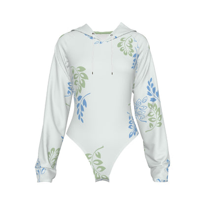 Women's All Over Print Hooded Bodysuit