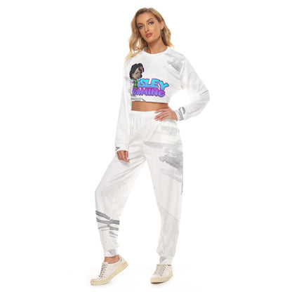 Women's iSLEYGaming Indigo 'Pew-Pew' Cropped Sweatsuit