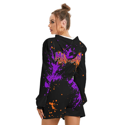 Women's Manjara 'Graffiti' Hoodie And Shorts Set