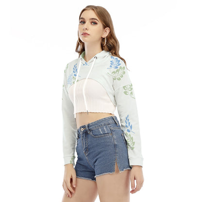 Women's All Over Print Cropped Smock Hoodie