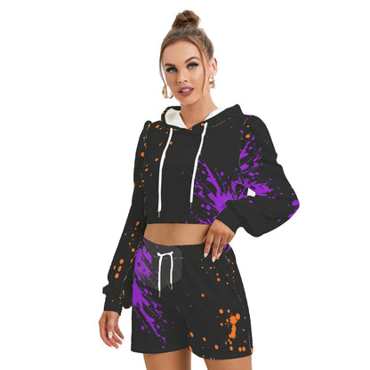 Women's Manjara 'Graffiti' Hoodie And Shorts Set