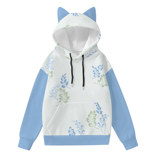 Women's All Over Print Cat Eat Hoodie