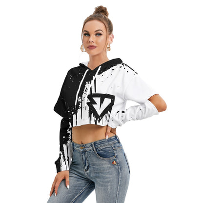 Women's RickyShredz 'That New Drip' Edgy Cropped Hoodie