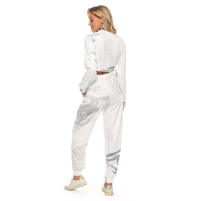 Women's iSLEYGaming White 'Pew-Pew' Cropped Sweatsuit