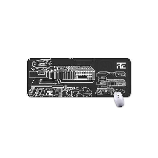 RE 'Blueprint' Large Mouse Pad