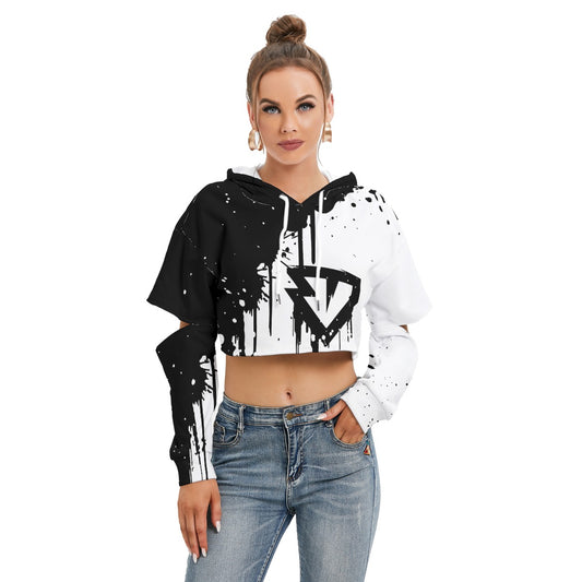 Women's RickyShredz 'That New Drip' Edgy Cropped Hoodie