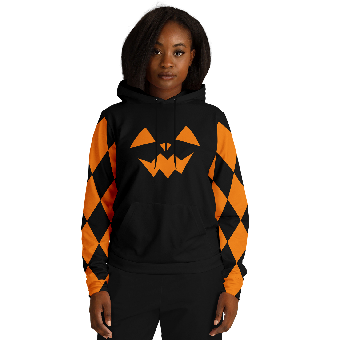 Adult Jack O Lantern Hoodie - Black