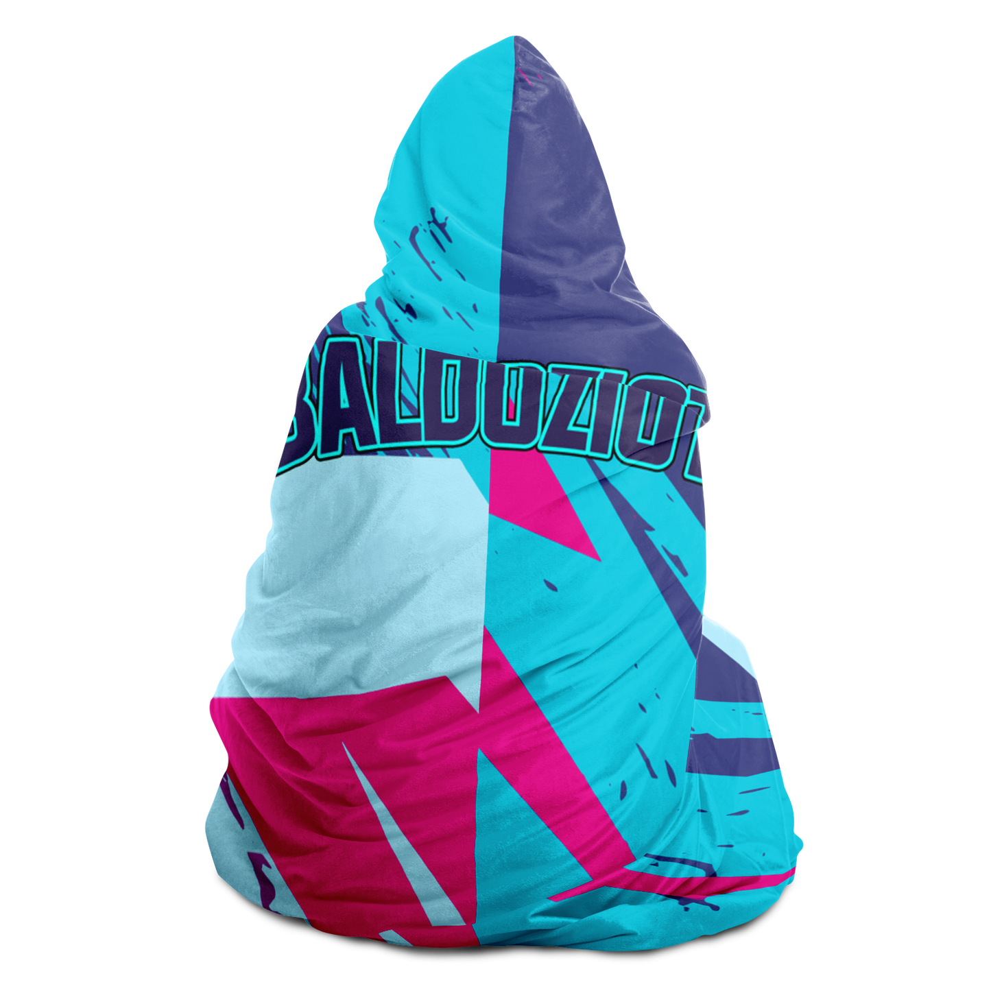 Adult Baldoziot 'Aqua Splash' Hooded Blanket