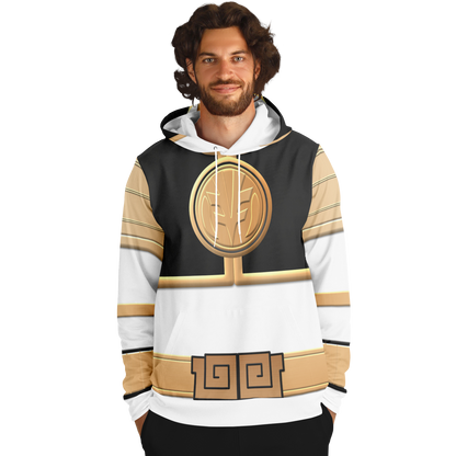 Adult MMPR 'White Ranger' Fashion Hoodie