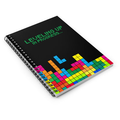 Tetris 'Leveling Up' Spiral Notebook