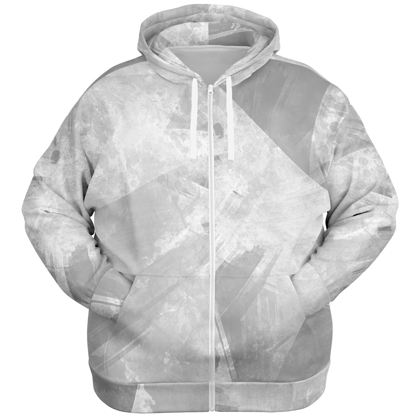 Adult All Over Print Plus Fashion Zipped Hoodie