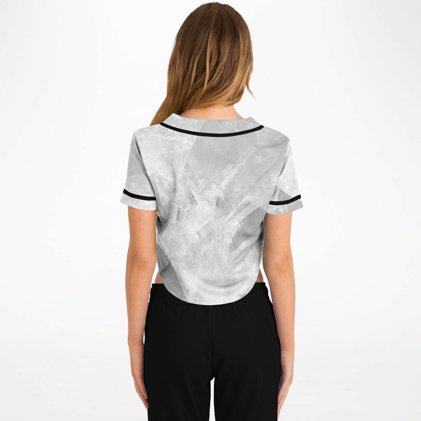 Women's All Over Print Cropped Baseball Jersey