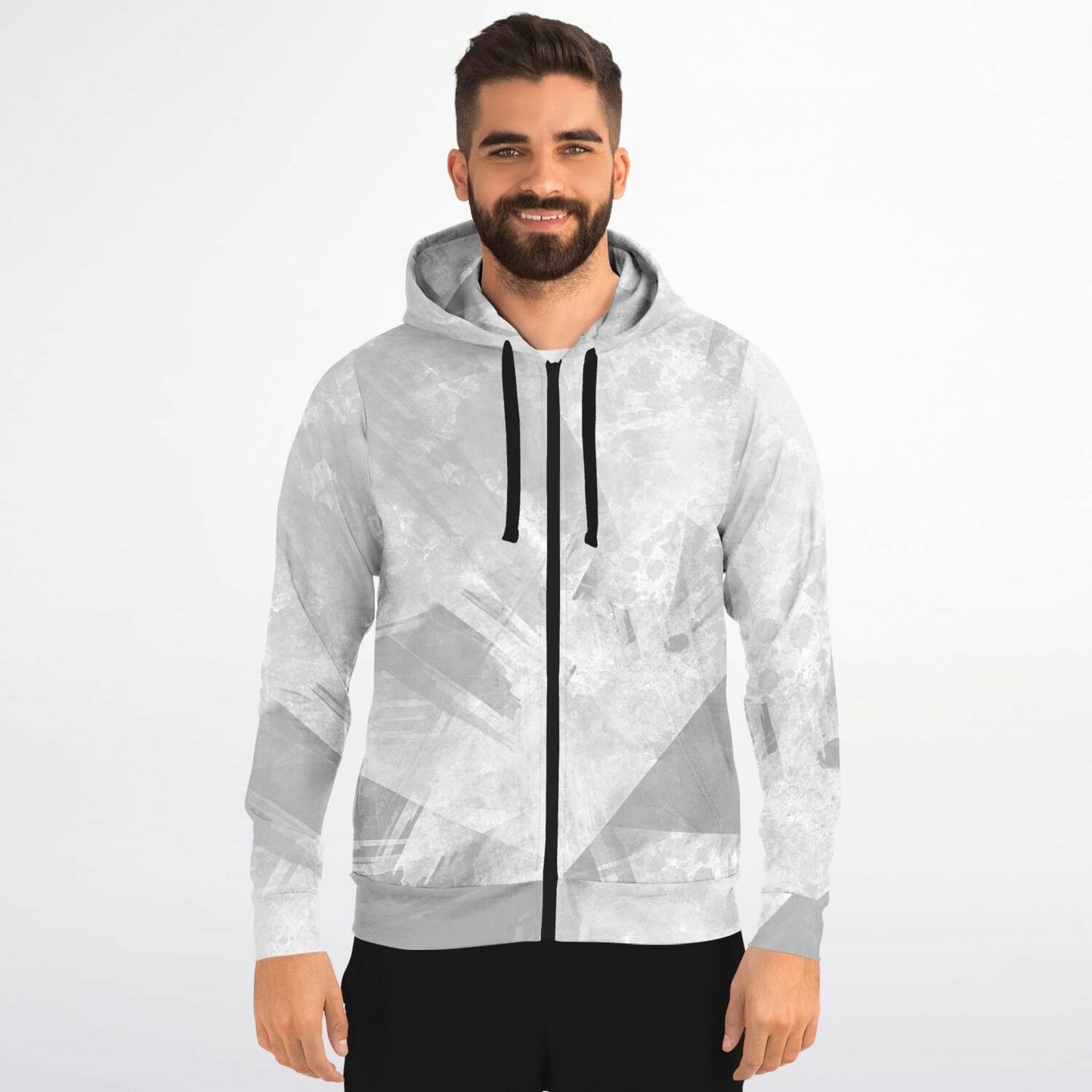 Adult All Over Print Zipped Fashion Hoodie