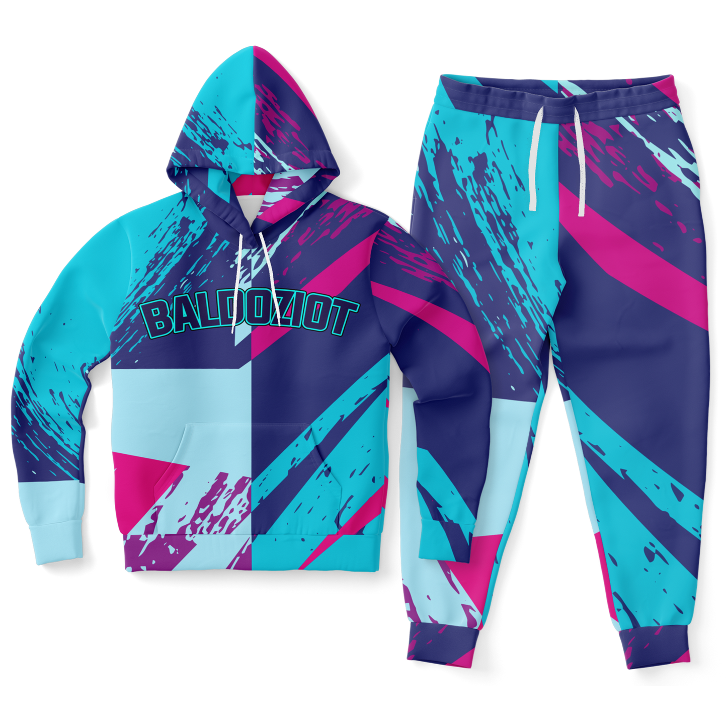 Adult Baldoziot 'Aqua Splash' Athletic Hoodie & Jogger Set