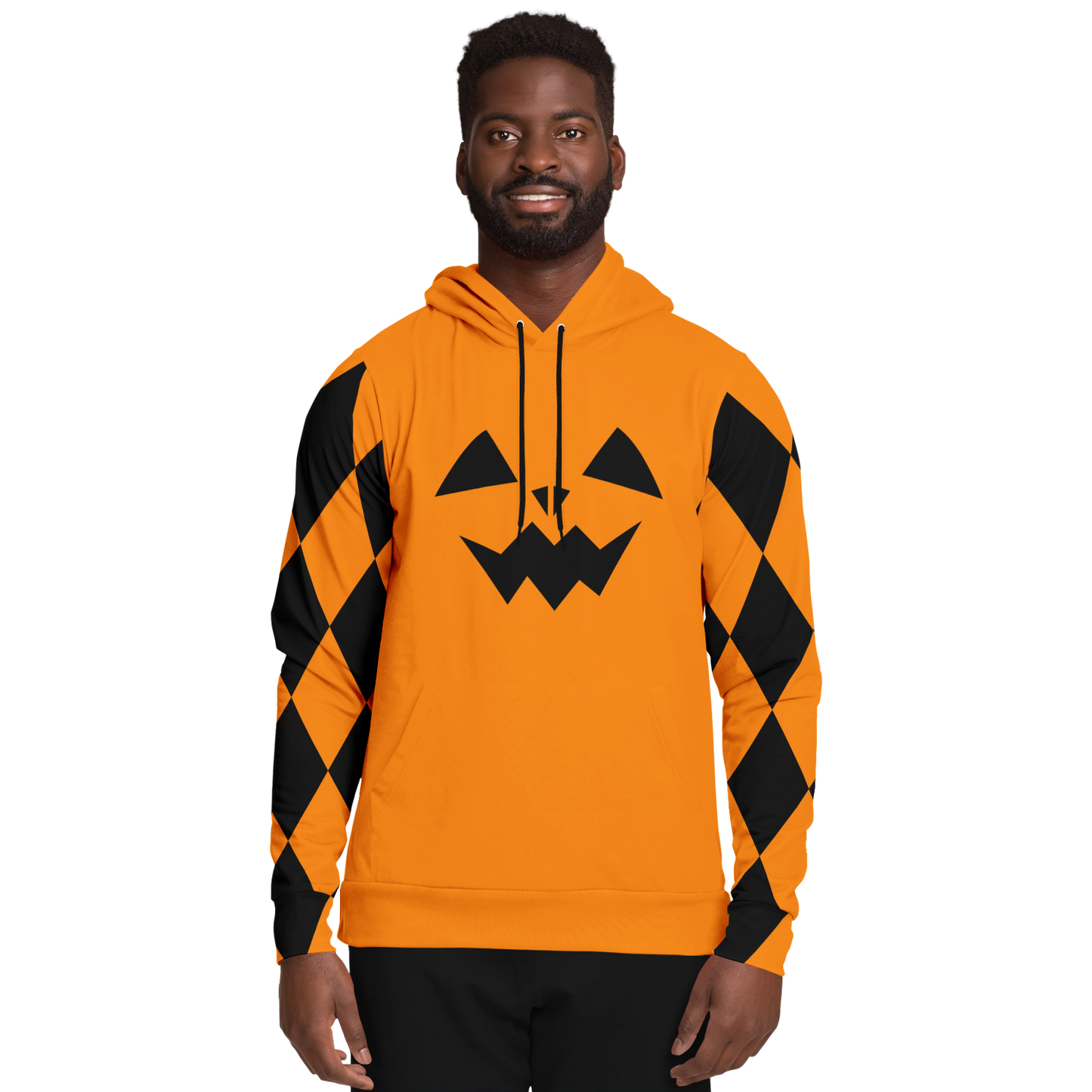 Adult Jack O Lantern Hoodie - Orange