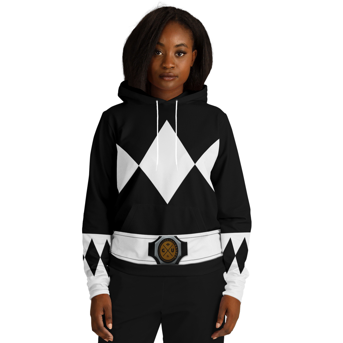 Adult MMPR Black Ranger Hoodie