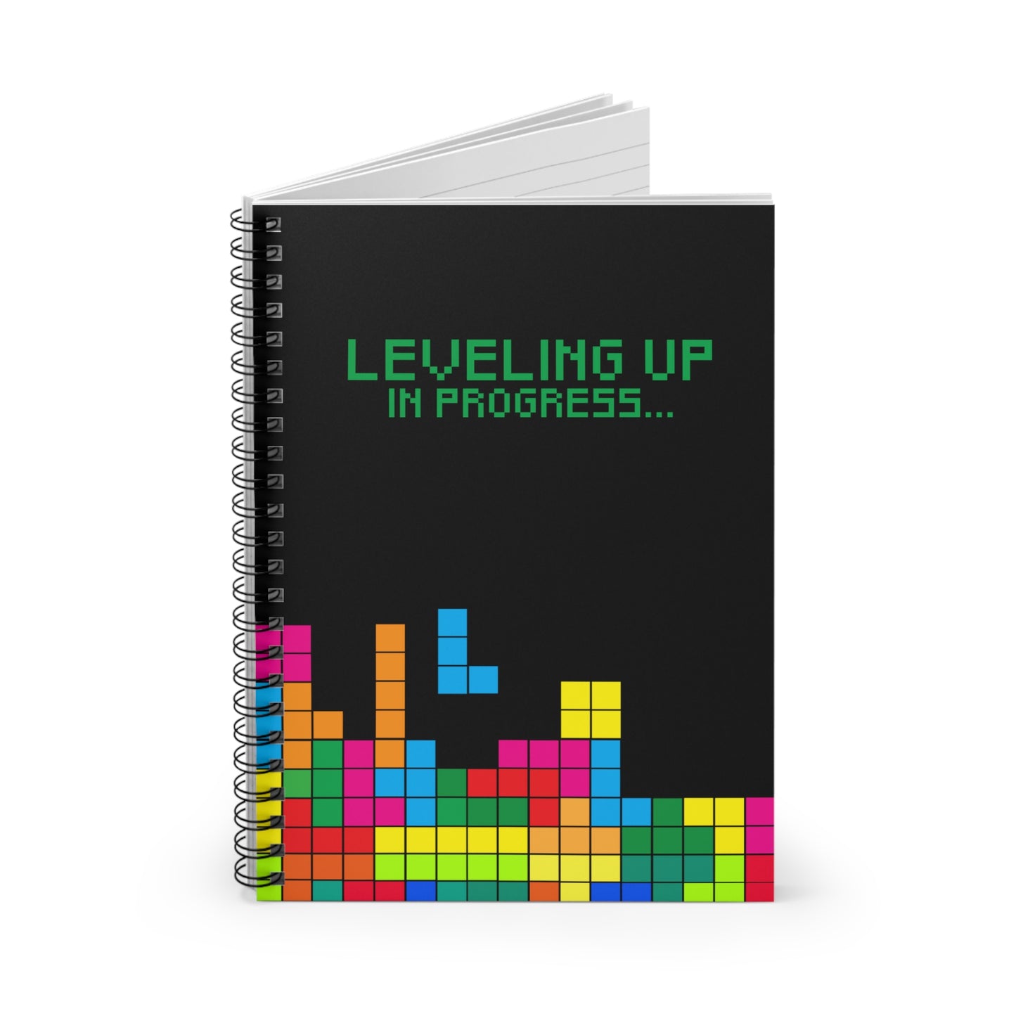 Tetris 'Leveling Up' Spiral Notebook