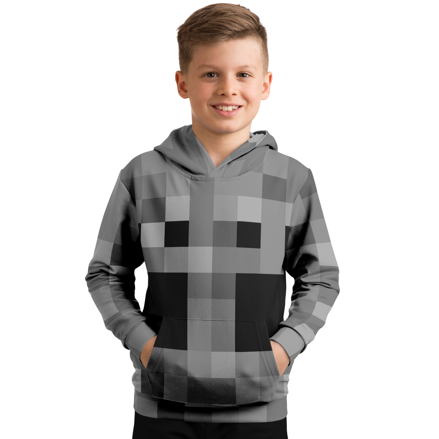 Youth GU 'Pixeled Skeleton' Fashion Hoodie