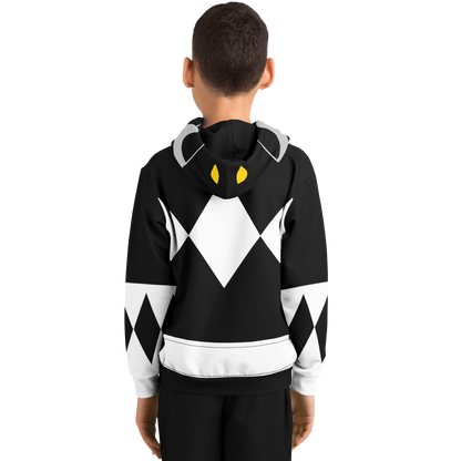 Youth MMPR Black Ranger Hoodie