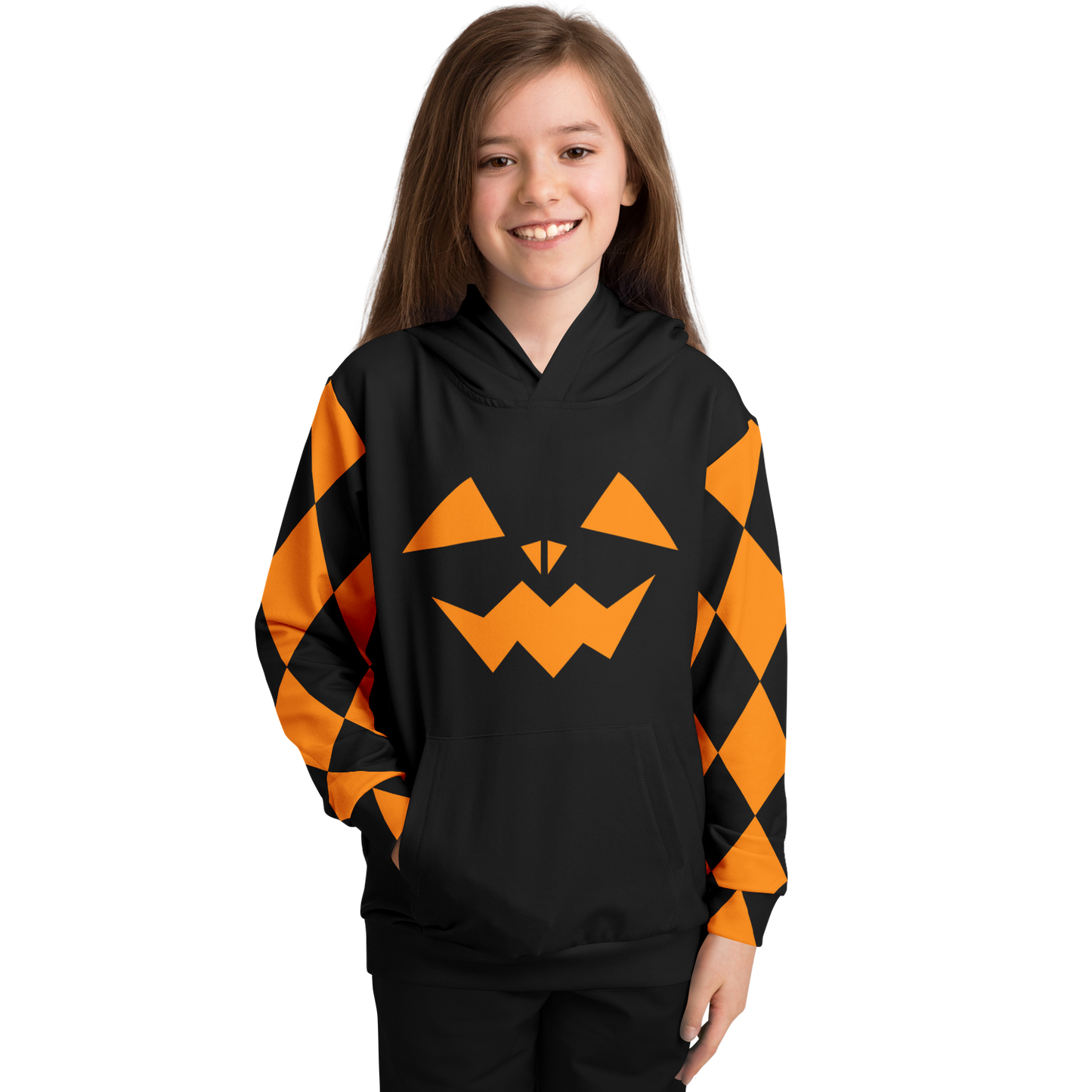 Youth Jack O' Lantern Hoodie - Black