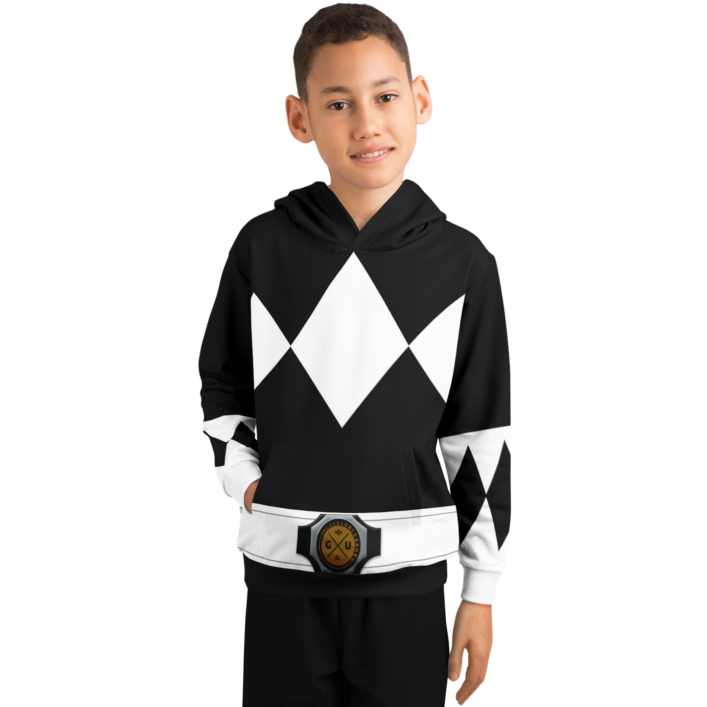 Youth MMPR Black Ranger Hoodie