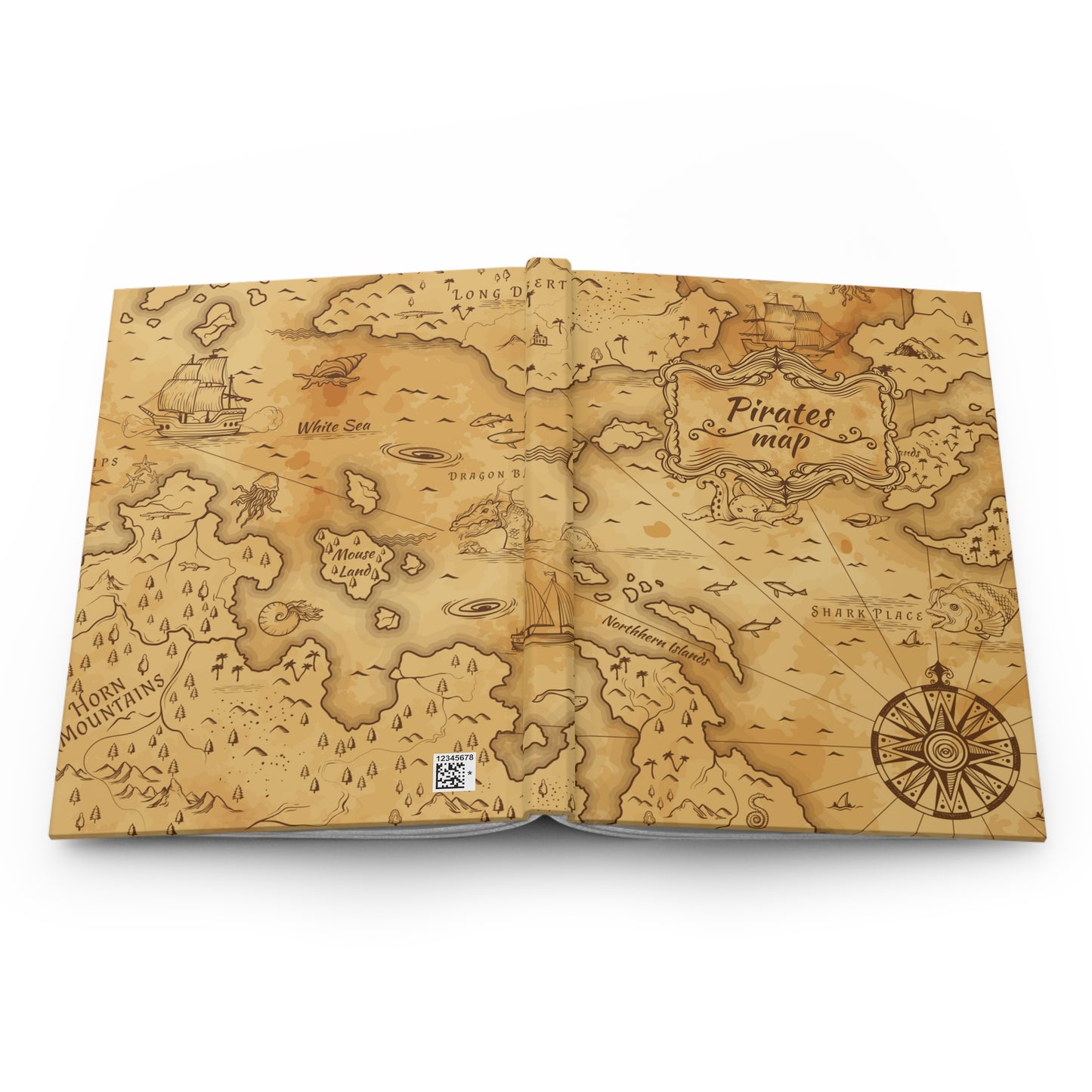 GU 'Pirates Map' Hardcover Notebook