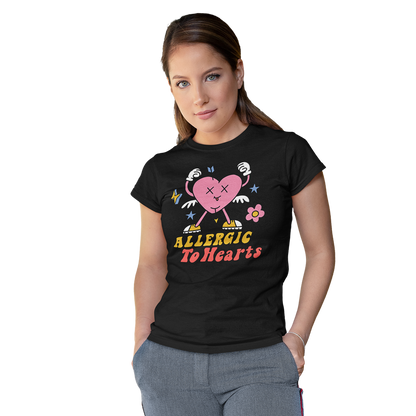 Adult 'Allergic to Hearts' Staple T-shirt