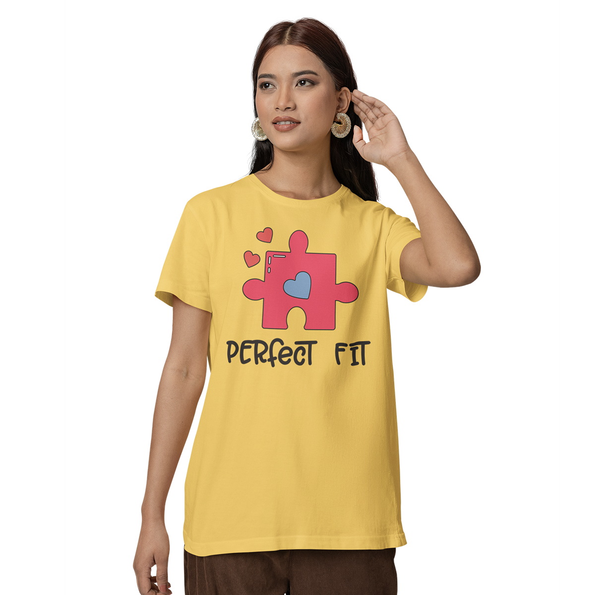 Adult 'Perfect Fit Pink Piece' Staple T-shirt