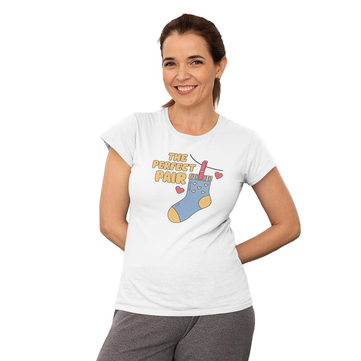 Adult 'Perfect Pair' Right Sock Staple T-shirt