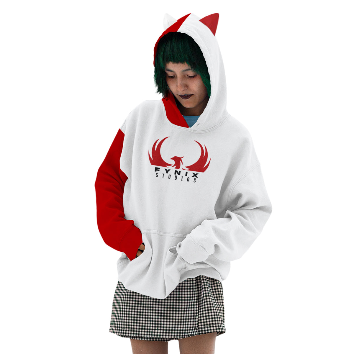 Fynix Studios Women's All Over Print Hoodie With Ears