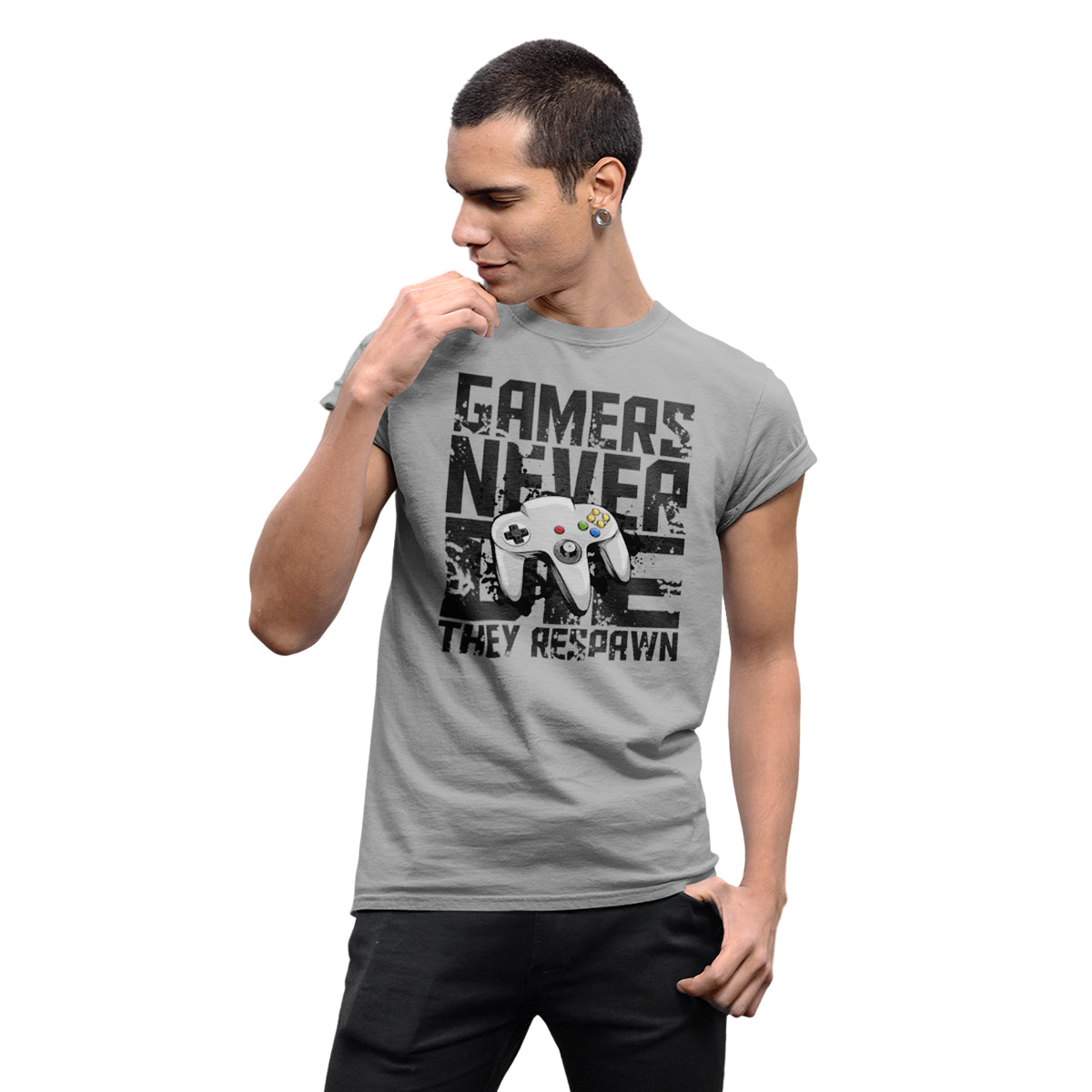 Adult Gamers Never Die T-Shirt - Retro