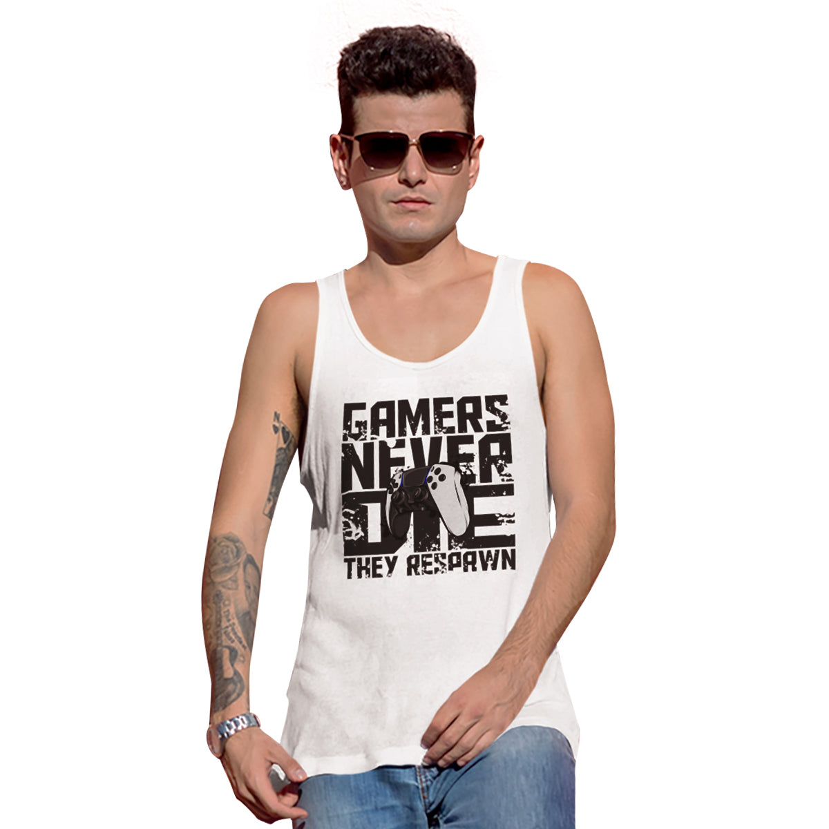 Men's Gamers Never Die Tank Top - Next Gen