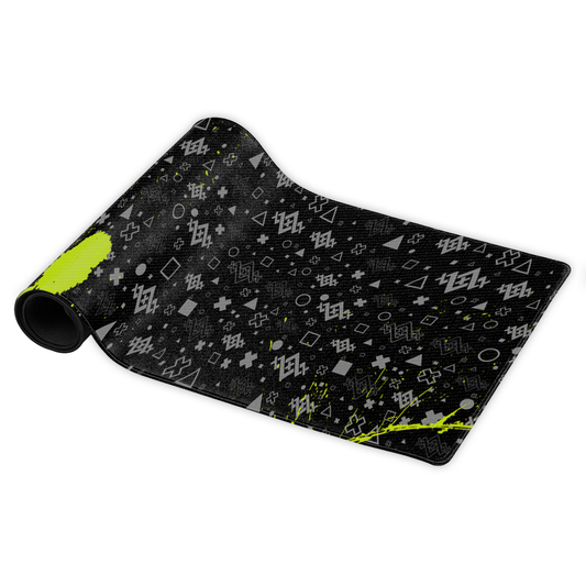 GU 'Gaming Icons' Green Splash Large Mouse Pad