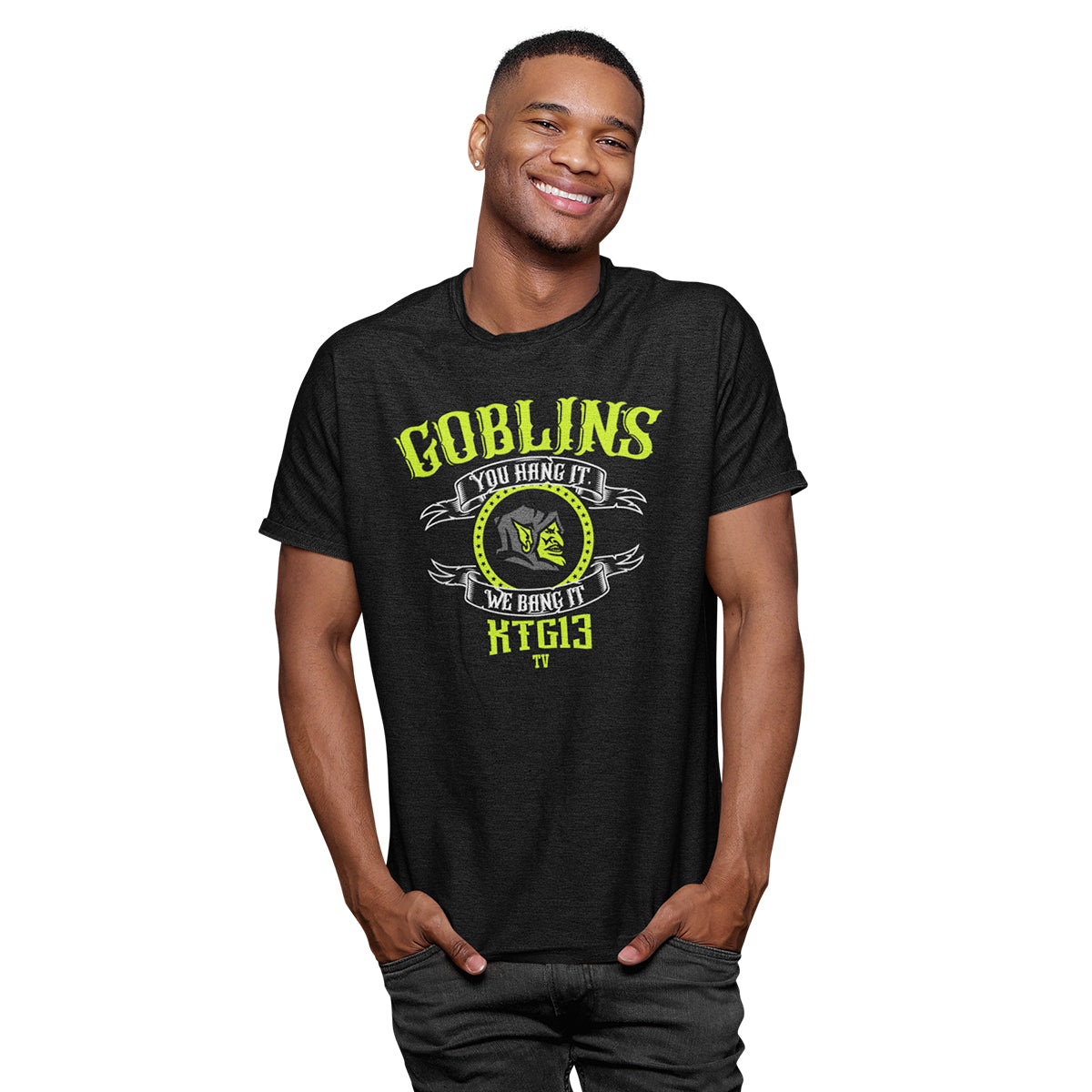 Adult KTG13 TV Green Goblins 'You Hang It, We Bang It' T-Shirt