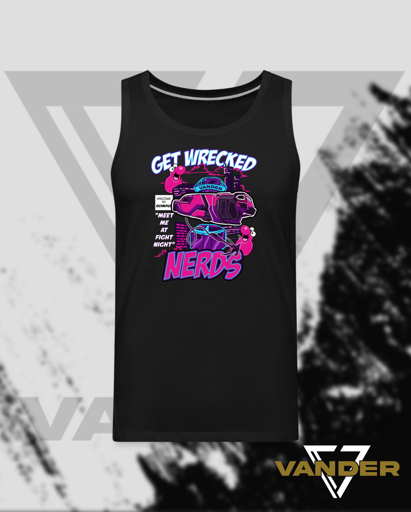 Men's Vander ‘Get Wrecked Nerds’ Graphic Premium Tank