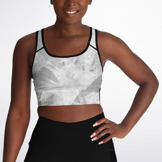 Women's All Over Print Mesh Padded Sports Bra