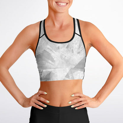 Women's All Over Print Mesh Padded Sports Bra