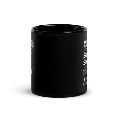 Sharpy Dot 'Sharpy Sweat' Black Glossy Mug