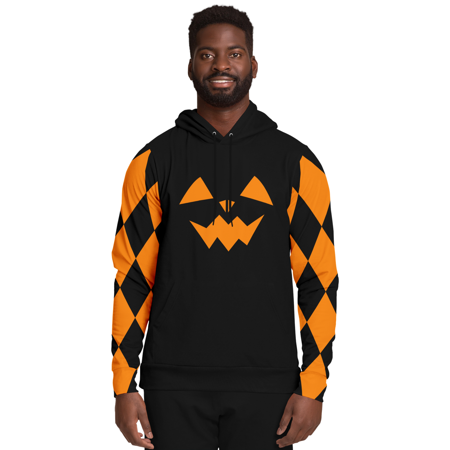 Adult Jack O Lantern Hoodie - Orange