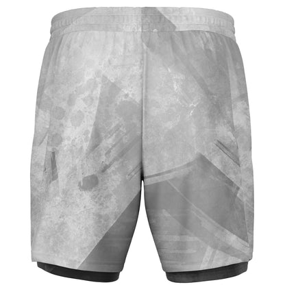 Men's 2-in-1 All Over Print Shorts